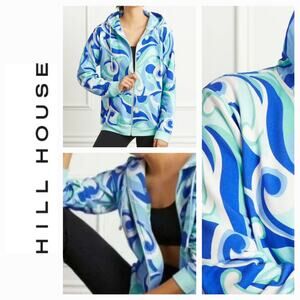 NWT Hill House The Allie Zip-Up‎ Light Weight Jacket Sz. M Ocean Kaleidoscope